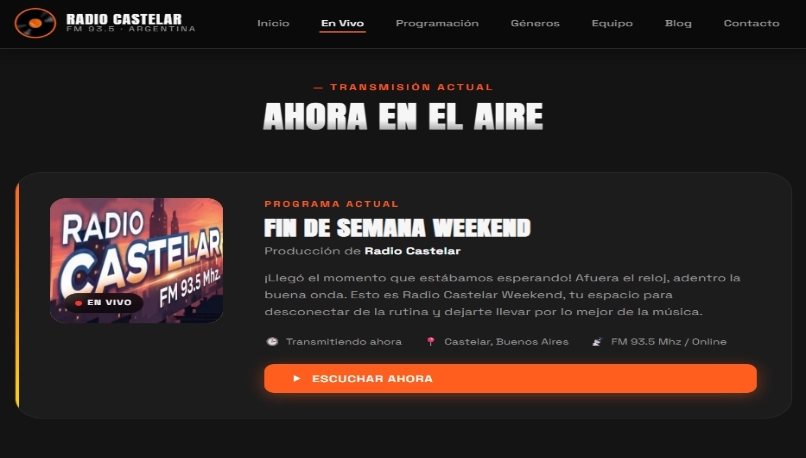 Tu Emisora en la Web: Dashboard, Estadísticas y Streaming en Tiempo Real